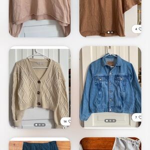 Cream Knit Cardigan with Button Closure